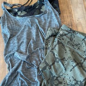 Lululemon Sports Bra Tank and Cropped Leggings